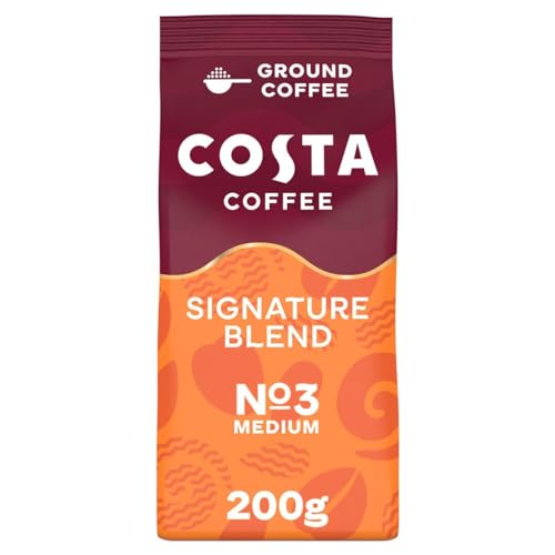 COSTA COFFEE Signature Blend Roast & Ground for Cafetiere, 1000 g, Pack of 5