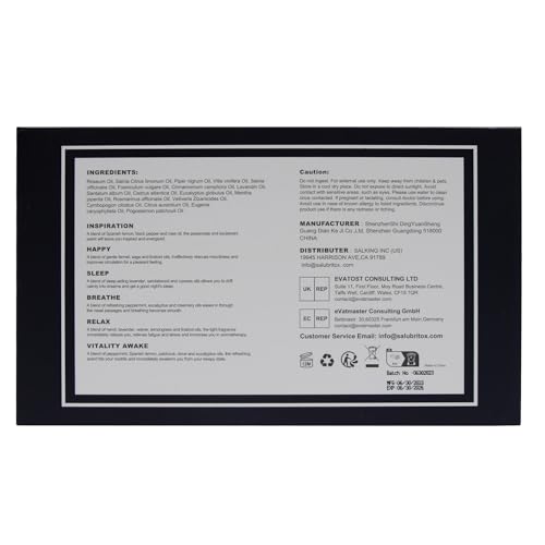 - SALUBRITO Essential Oil Roll On Set | 6x10ml Aromatherapy Oil Roller Ball with Lavender | Relaxation Gift for Women -