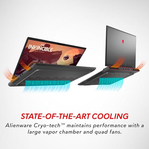 Alienware m16 AMD Gaming Laptop | 16" QHD+ (2560 x 1600) 240Hz | AMD Ryzen 9 7845HX | NVIDIA GeForce RTX 4070 | 16 DDR5 RAM | 1 | Dark Metallic Moon | Per Key AlienFX RGB keyboard - UK