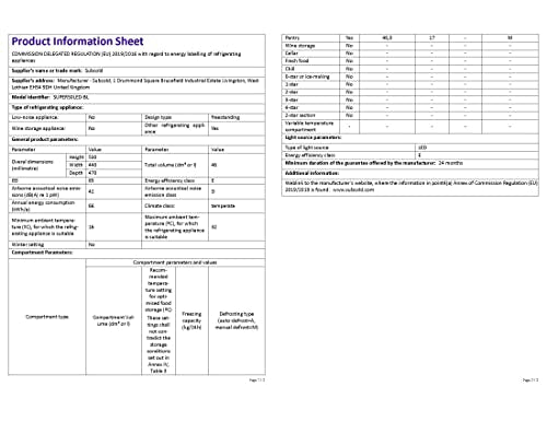 - Subcold Super50 LED | Mini Fridge Black | 50L Beer, Wine & Drinks Fridge -