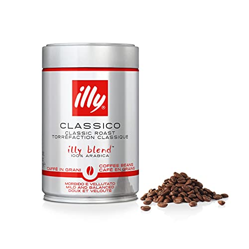 - illy Coffee | Classico Coffee Beans | Medium Roast |100% Arabica Coffee Beans | 250g -