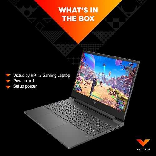 - HP Victus 15" Gaming Laptop, Intel Core i7-12650H | 16 GB RAM | 512 GB SSD | NVIDIA GeForce RTX 4050 Graphics | FHD Display | 144Hz -