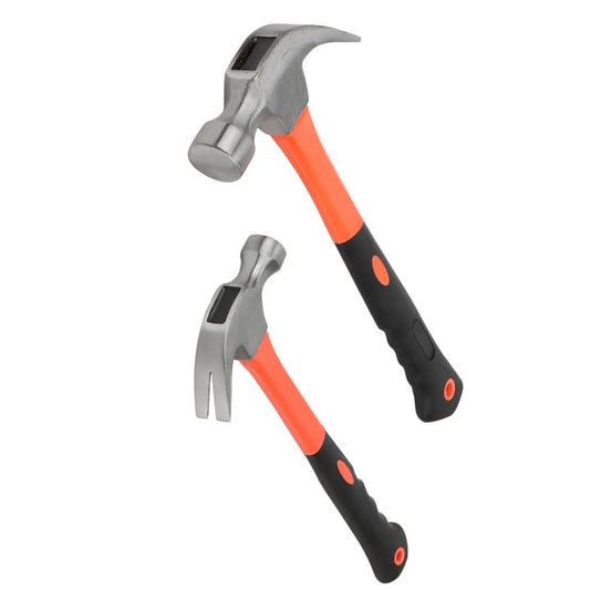 - KEILEOHO 2 Piece Claw Hammer Set | 8oz 24oz Steel Hammer with Non Slip Handle -