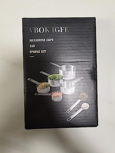 - Measuring Cups & Spoons Set of 12 | Premium Stainless Steel 5 Measuring Cups and 6 Measuring Spoons -
