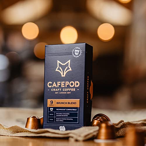 CafePod Coffee Pods Nespresso Compatible Brunch Blend 60 Aluminium Capsules