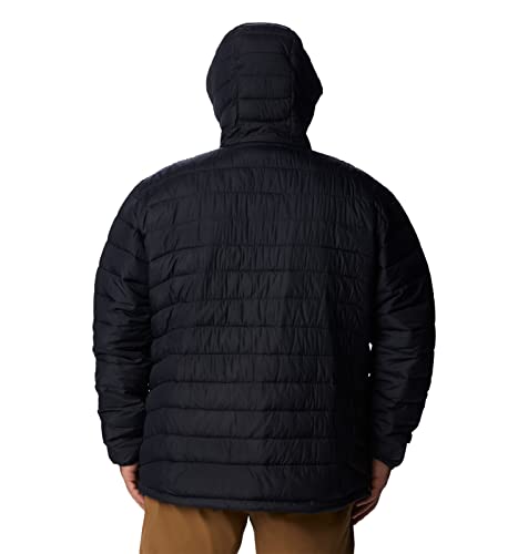 Columbia Men's Powder Lite Hooded Jacket Hooded Puffer Jacket, BLACK, Size L