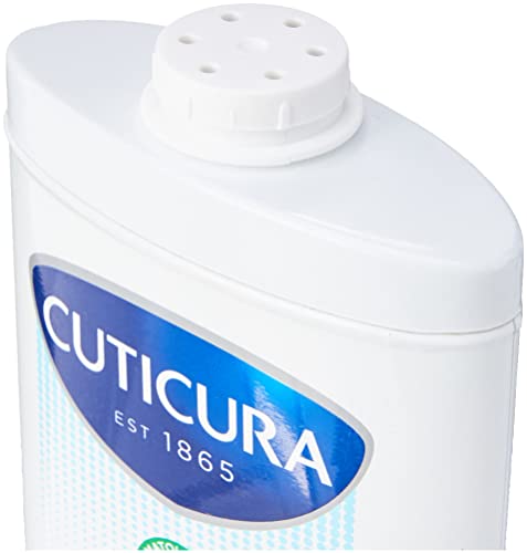 CUTICURA Mildly Medicated Talcum Body Powder 250g, Many Uses Personal Hygiene, Prevent Smudging After Self-Tanning & Facial Makeup
