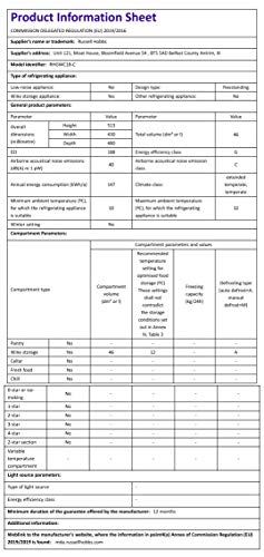 - Russell Hobbs Mini Fridge | 12 Bottle/46L | Freestanding Black Table Top Mini Beer & Wine Fridge -