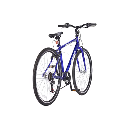 - Wildtrak - Steel Trekking Bike, Adult, 700C, 6 Speed - Blue