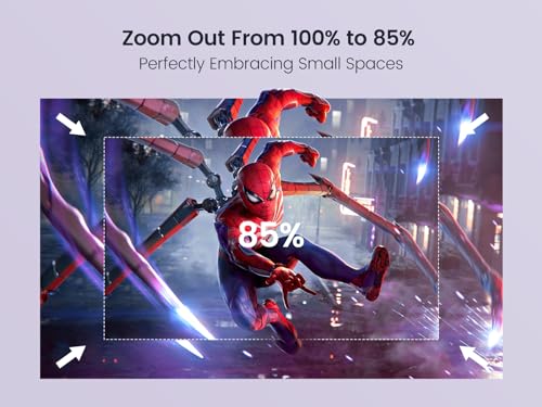 - Mini Projector【Auto Keystone & Short Throw】| 15000 Lumen WiFi Bluetooth Portable Phone Projector 4K -