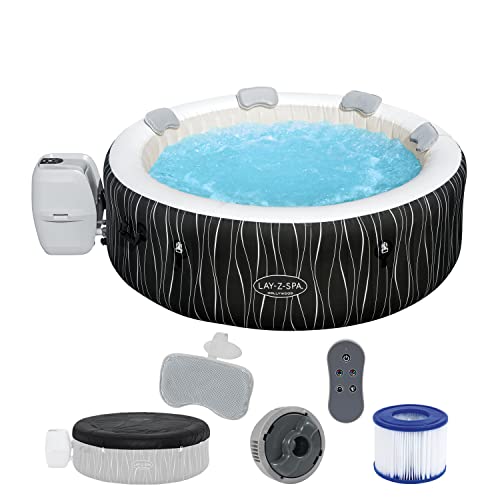 - Lay-Z-Spa Hollywood Luxe | AirJet Inflatable Hot Tub | LED Lights | 4-6 person -