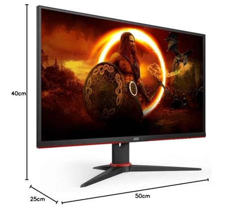 AOC Gaming Q27G2E - 27 INch QHD Monitor, 155Hz, 1ms MPRT, VA, FreeSync Premium, Shadow control, Low Input lag (2560 x 1440 @ 155Hz, 250 cd/m², HDMI 2.0 x 2, DisplayPort 1.2x1)