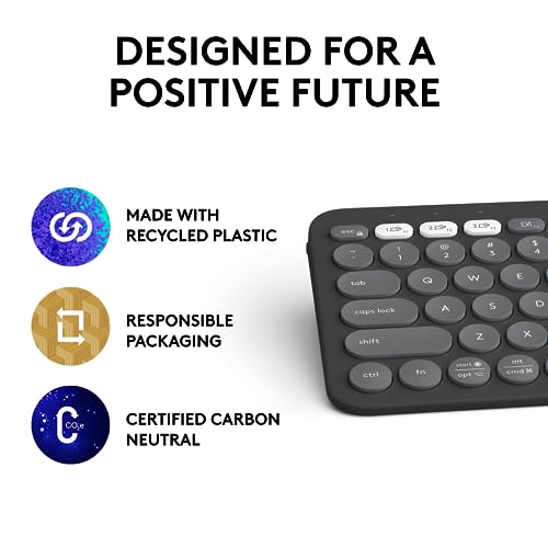 - Logitech Pebble Keys 2 K380s | Multi-Device Bluetooth Wireless Keyboard | Customisable Shortcuts -
