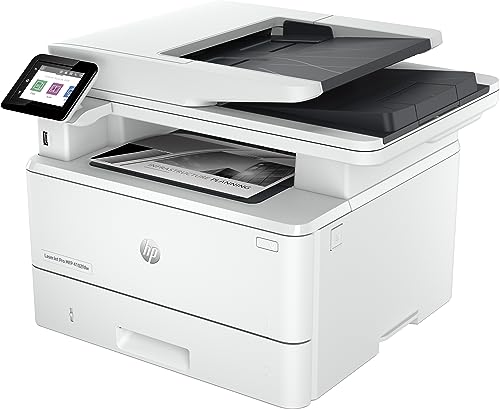 - HP Laserjet Pro MFP 4102dw Laser Printer | Black and White | Printer for Small Medium Business | Print, Copy, Scan, ADF | 2-Sided Printing | Dual-Band Wi-Fi, Ethernet | Instant Ink for Toner Available -