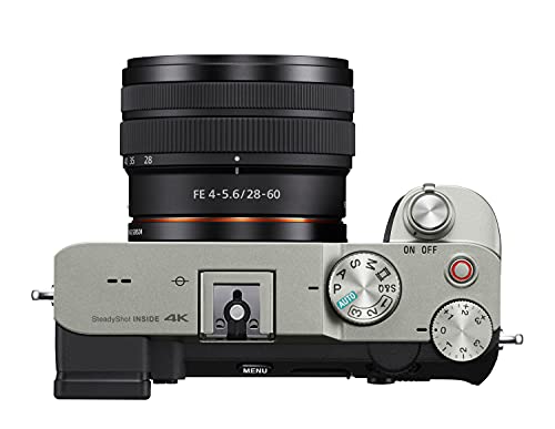 - Sony Alpha 7 C | Full-frame Mirrorless Camera with FE 28-60mm F4-5.6 Interchangeable Zoom Lens | 24.2 Megapixels | 5-Axis Stabilisation | Silver -