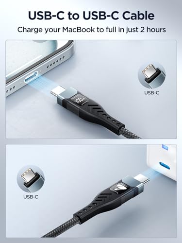 - USB C to USB C, 100W 5A Fast Charging Cable -