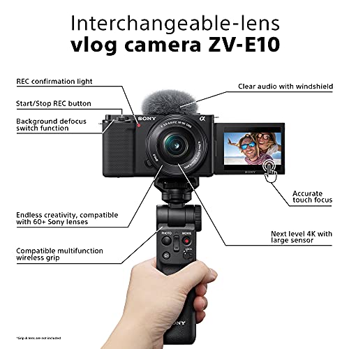 - Sony Alpha ZV-E10L | APS-C Mirrorless interchangable-lens | Vlog camera with 16-50mm lens -