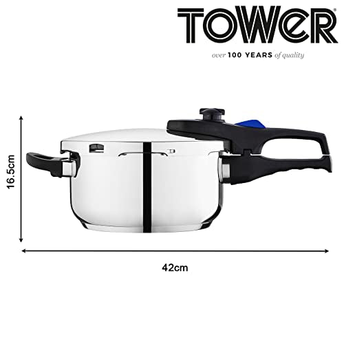 - Tower T920004S4L Express Pressure Cooker | Bakelite Handle | Secure Locking Lid -