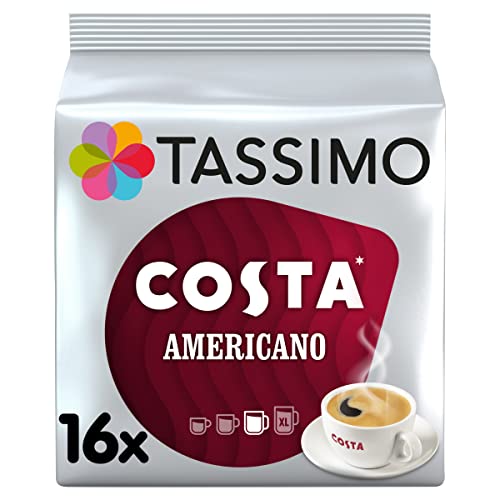 - Tassimo | Costa Americano Coffee Pods| x16 | (Pack of 5, Total 80 Drinks) -