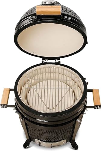 - KAMADO BONO Ceramic BBQ Grill | 15" Minimo | Kamado BBQ Charcoal Grill -