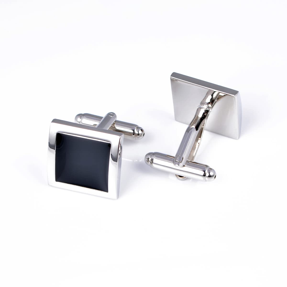 - Jonwo Black Tone Square Men's Cufflinks | Gift Box | Classic Tuxedo Cuff Link For Weddings -