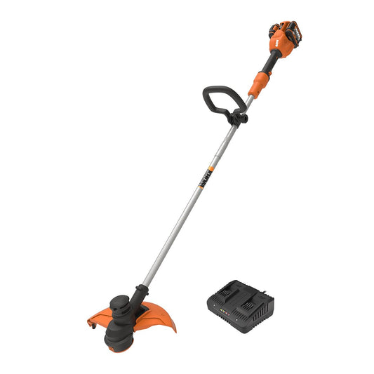 - Worx WG183E 40V Cordless Line Trimmer with Two Batteries and Charger.