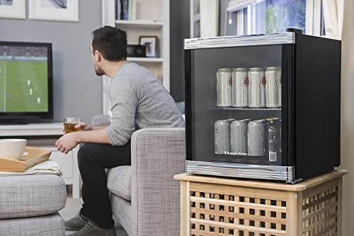 - Russell Hobbs Mini Fridge | 12 Bottle/46L | Freestanding Black Table Top Mini Beer & Wine Fridge -