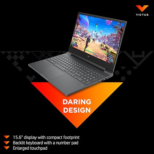 - HP Victus 15" Gaming Laptop, Intel Core i7-12650H | 16 GB RAM | 512 GB SSD | NVIDIA GeForce RTX 4050 Graphics | FHD Display | 144Hz -
