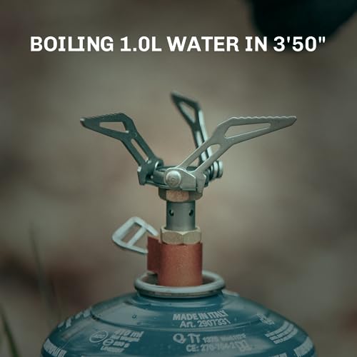 - Fire-Maple FMS-300T Ultralight Titanium Backpacking Camping Gas Stove | 2600W Pocket Backpacking Cooking Folding Burner -