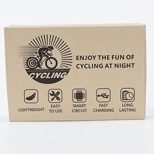 CIRYCASE Bike Lights Set Super Bright, USB Rechargeable Bike Light with Spot & Flood Beam, IP65 Waterproof Cycle Lights for Night Riding, DIY 2 x 4 + 2 x 6 Lighting Modes Bike Lights Front and Back