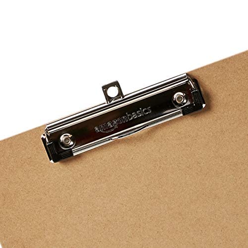 Amazon Basics Hardboard Clipboard - 6-Pack, Brown
