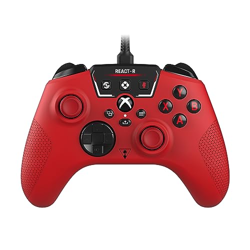 - Turtle Beach | React-R Red Wired Gaming Controller | Audio Controls, Mappable Buttons & Textured Grips  -