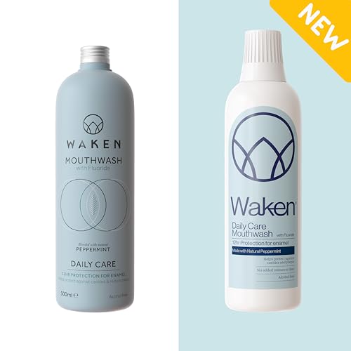 - Waken Pepppermint Mouthwash for Fresh Breath 100 Natural Flavours Alcohol Free