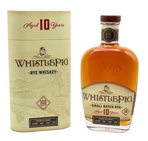 - WhistlePig 10 Years Old Rye Whiskey, Gift Box, 70cl