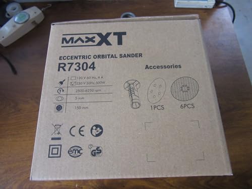 - MAXXT Orbital Sander 150mm(6 inch) | Electric Sander 5.0mm | 6 Variable Speed Palm Sander 4500-6200 RPM -