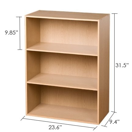- Furinno 4-Tier Bookcases | Display Shelves | Wood | Steam Beech -