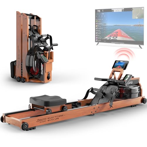 - JOROTO Rowing Machine For Home Gym | Oak Wood Foldable Rower Machine -
