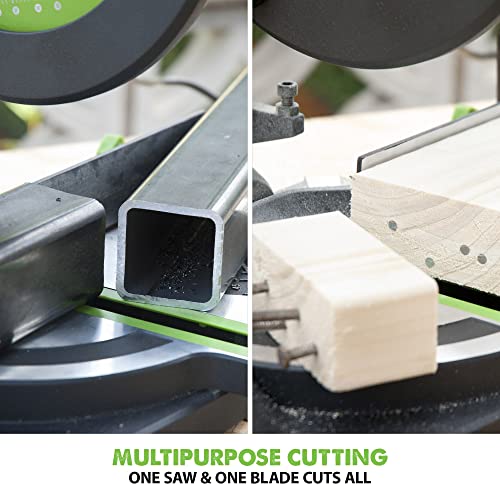 - Evolution Power Tools F210CMS Compound Mitre Saw | Multi-Material Multi-Purpose Cutting -