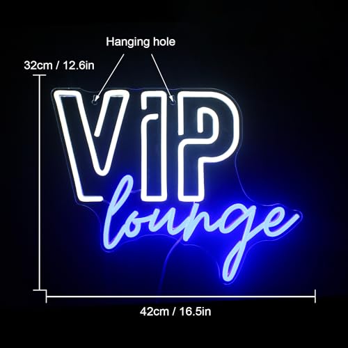 - VIP Lounge Neon Signs for Wall Decor LED Neon Light for Room Decor VIP Light up Sign with USB Powered for Home Decor -