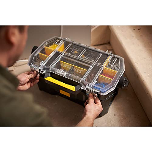 - STANLEY Toolbox Tote | Plus Storage Organiser | Heavy Duty Metal Latch -