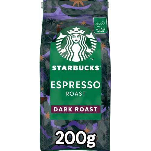 - STARBUCKS Espresso Roast | Dark Roast | Whole Bean Coffee 200g (Pack of 6) -