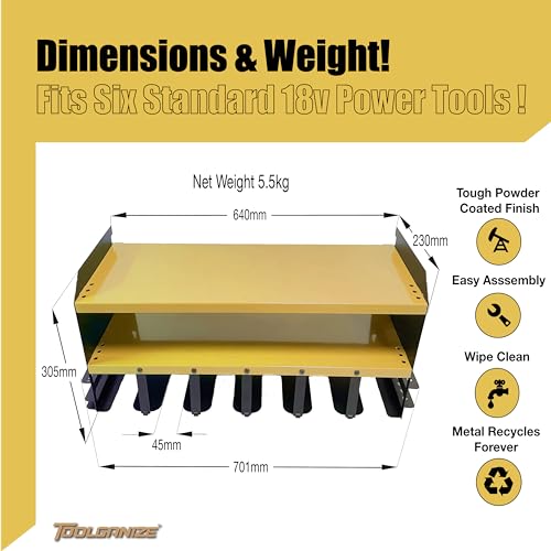 - Toolganize Garage Power | Tool Storage Organiser | Workshop Wall Mounted Storage -
