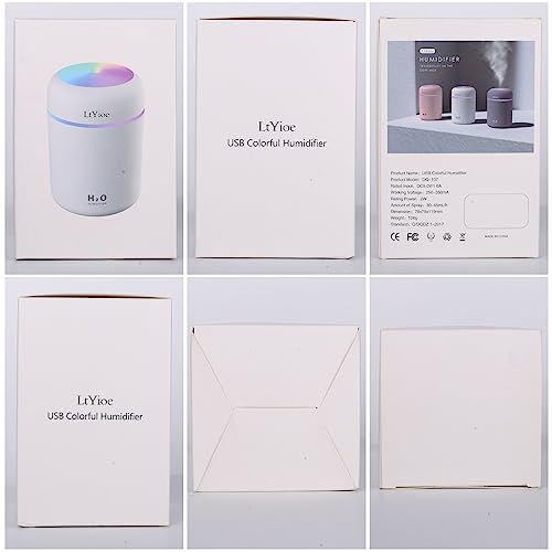 - LtYioe Humidifier | Portable Mini Humidifiers | 2 Mist Modes and Auto Shut-Off -
