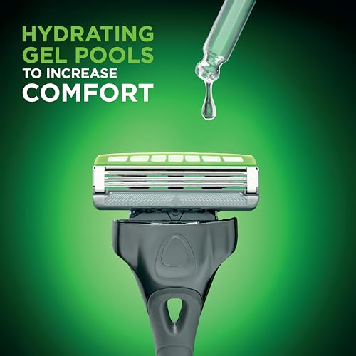 - WILKINSON SWORD - Hydro 3 Skin Protection For Men | Hydrating Gel | Razor Handle + 9 Blade Refills