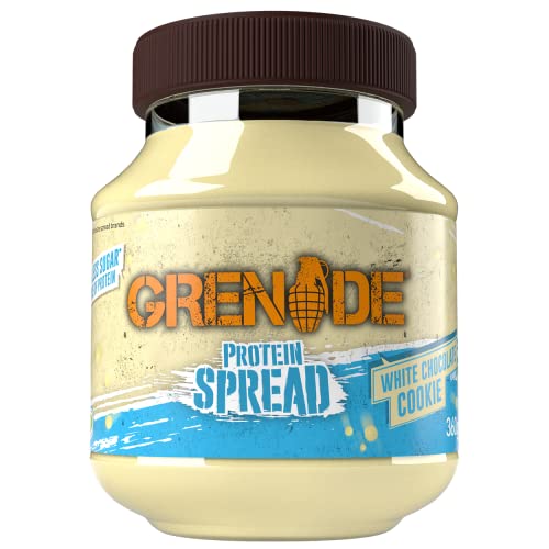 - Grenade White Chocolate Cookie Protein Spread | 1 x 360 g Jar -