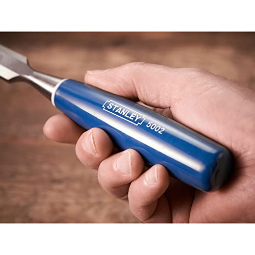 - STANLEY 4 Piece Chisel Set | Includes 6 12 18 25 mm | High Carbon Steel Blade Chisels with Sharpening Stone and Oil -