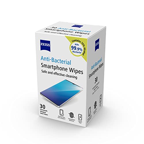- ZEISS Anti-Bacterial Smartphone Screen Wipes, for Computers, Cameras and Binoculars