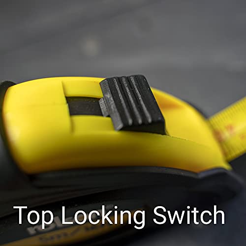 - Rolson 50535 | 5 m x 19 mm | Tape Measure | Yellow & Black -
