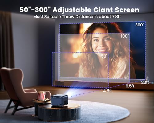 - Projector【Official Netflix & Dolby Audio】| 26000 Lumen Auto Focus & Keystone Smart Projector | WiFi 6 Bluetooth FHD 1080P Portable Projector -