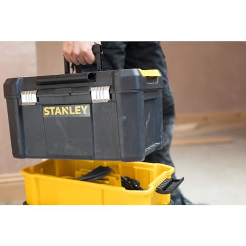- STANLEY Essential Rolling Workshop Toolbox | 3 Tier | Stackable Units | STST1-80151 -